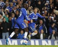 Demba Ba and Eden Hazard